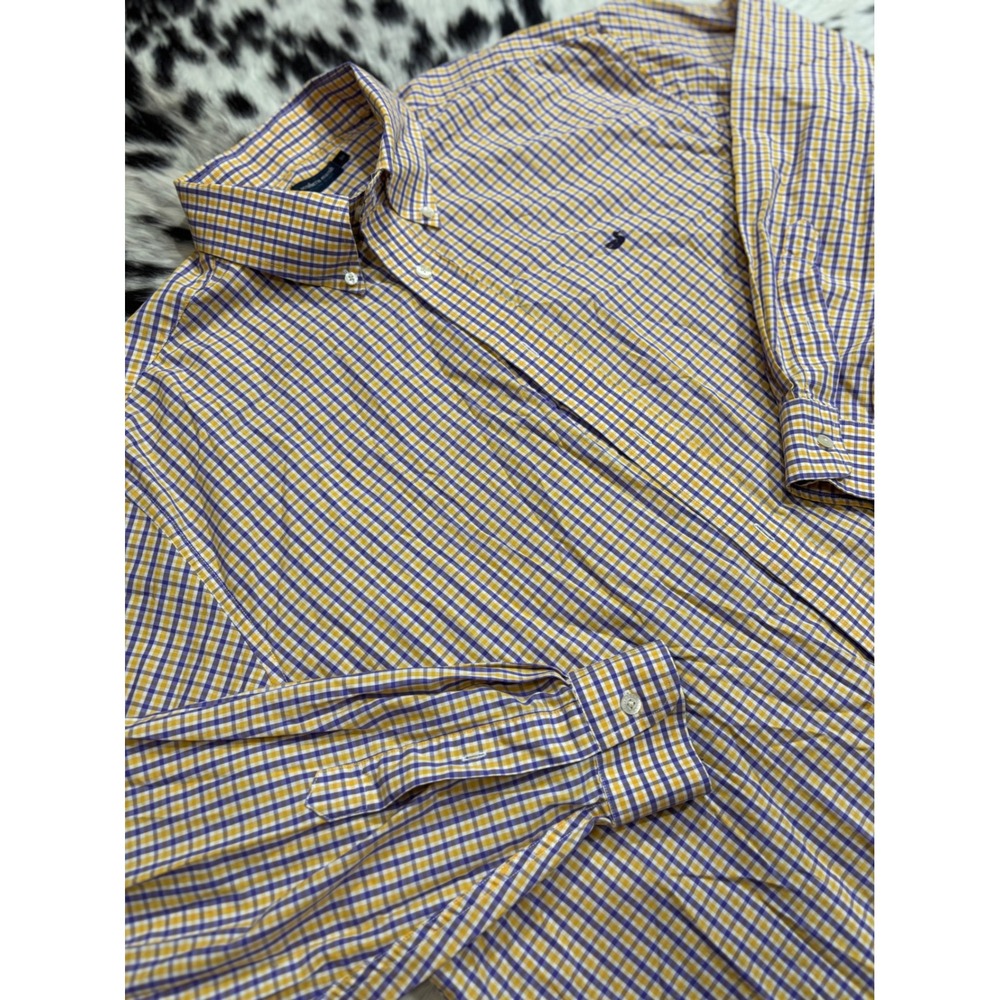 Southern Marsh Mens 2X Plaid Long Sleeve Shirt LSU